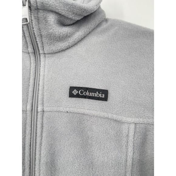 Columbia, Kids, Girls Zip Up Sweater, Gray , Size M Fleece - Picture 2 of 8